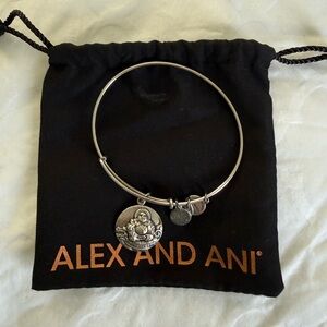 Alex and Ani Silver Charm Bangle